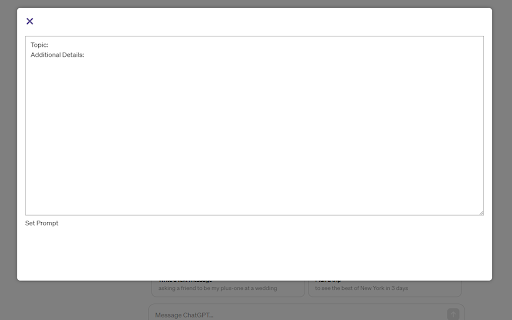 Atomic Gains: Prompt Assistant  from Chrome web store to be run with OffiDocs Chromium online