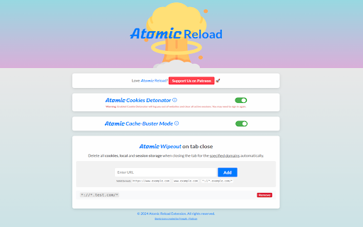Atomic Reload  from Chrome web store to be run with OffiDocs Chromium online