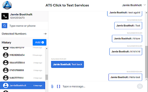 ATS Click to Text  from Chrome web store to be run with OffiDocs Chromium online