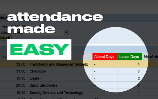 Attendance Bot  from Chrome web store to be run with OffiDocs Chromium online