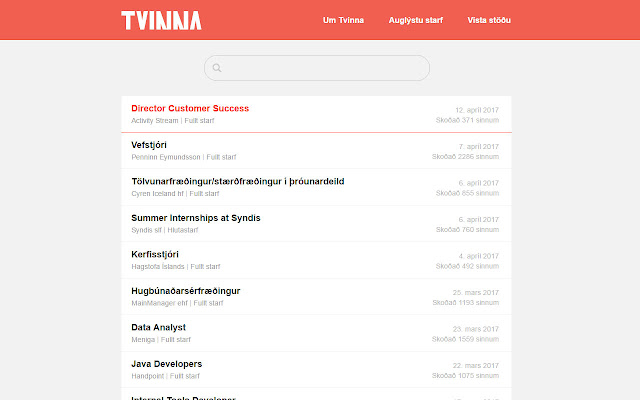 AtvinnuLeitarTólið  from Chrome web store to be run with OffiDocs Chromium online