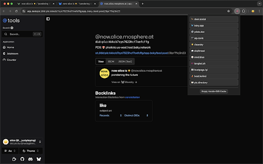 at://wormhole  from Chrome web store to be run with OffiDocs Chromium online