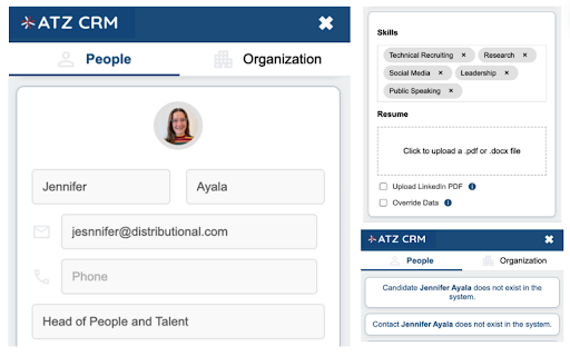 ATZ CRM Extension  from Chrome web store to be run with OffiDocs Chromium online
