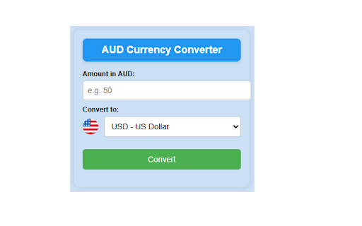 AUD Currency Converter  from Chrome web store to be run with OffiDocs Chromium online
