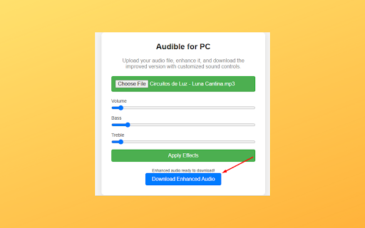 Audible For PC (Windows 10, 11 and Mac)  from Chrome web store to be run with OffiDocs Chromium online