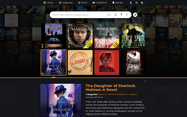 Audible Library Extractor  from Chrome web store to be run with OffiDocs Chromium online