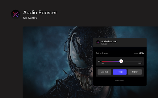 Audio Booster for Netflix  from Chrome web store to be run with OffiDocs Chromium online