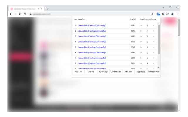 Audio Downloader Prime  from Chrome web store to be run with OffiDocs Chromium online