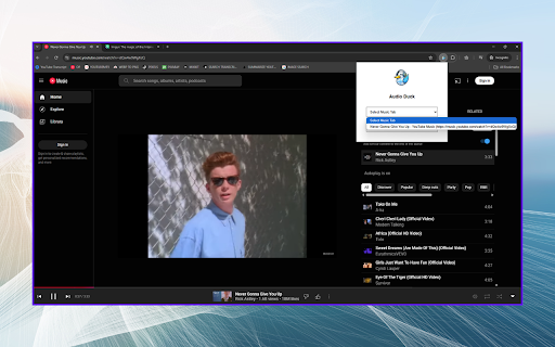 Audio Duck  from Chrome web store to be run with OffiDocs Chromium online