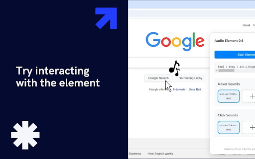 Audio Element  from Chrome web store to be run with OffiDocs Chromium online