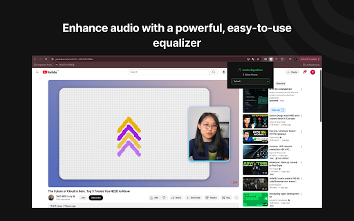 Audio Equalizer  from Chrome web store to be run with OffiDocs Chromium online