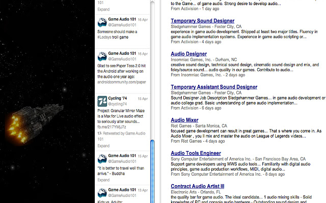 Audio Jobs mula sa Chrome web store na tatakbo sa OffiDocs Chromium online