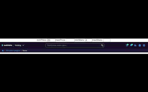 Audioteka Better Search  from Chrome web store to be run with OffiDocs Chromium online