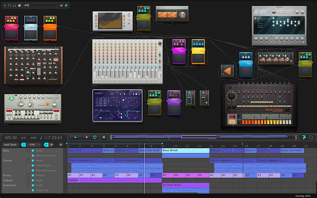 Audiotool  from Chrome web store to be run with OffiDocs Chromium online