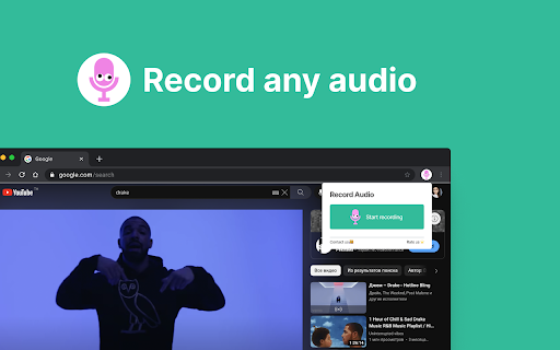 Audio Voice Recorder  from Chrome web store to be run with OffiDocs Chromium online