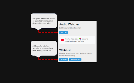 AudioWatcher  from Chrome web store to be run with OffiDocs Chromium online