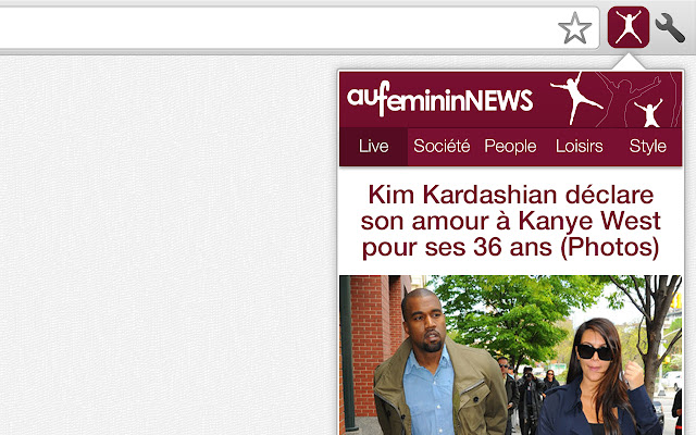 aufemininNEWS  from Chrome web store to be run with OffiDocs Chromium online