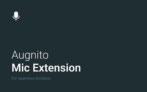 Augnito Mic Extension  from Chrome web store to be run with OffiDocs Chromium online