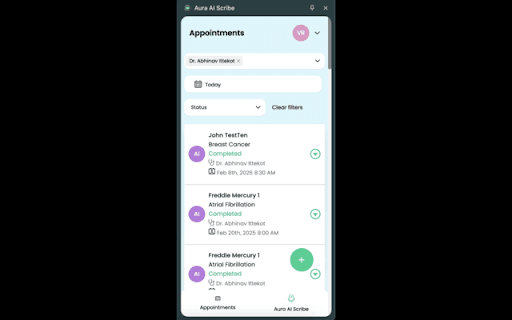 Aura AI Scribe  from Chrome web store to be run with OffiDocs Chromium online