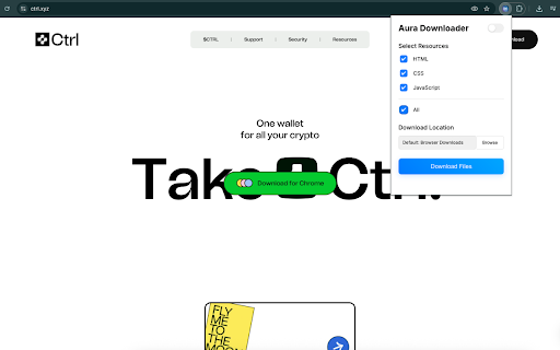 Aura Downloader  from Chrome web store to be run with OffiDocs Chromium online