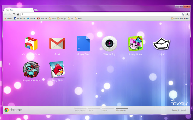 Aura Theme  from Chrome web store to be run with OffiDocs Chromium online