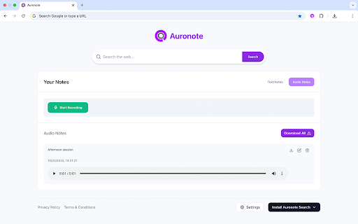 Auronote  from Chrome web store to be run with OffiDocs Chromium online