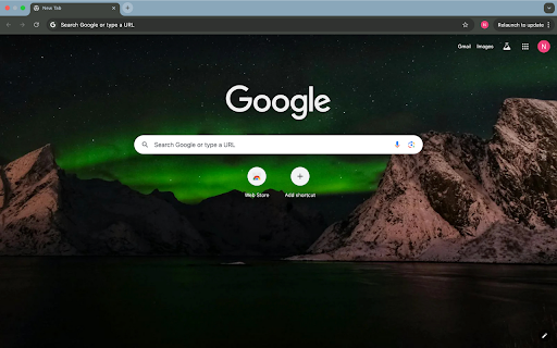 aurora and mountains  from Chrome web store to be run with OffiDocs Chromium online