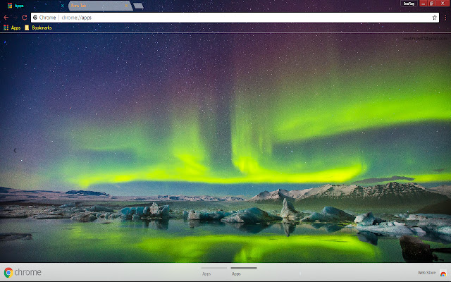 Aurora Borealis Night Snow  from Chrome web store to be run with OffiDocs Chromium online