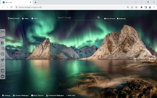 Aurora Wallpaper  from Chrome web store to be run with OffiDocs Chromium online