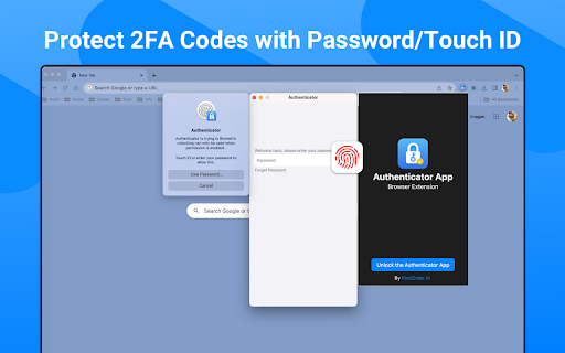 Authenticator App  from Chrome web store to be run with OffiDocs Chromium online