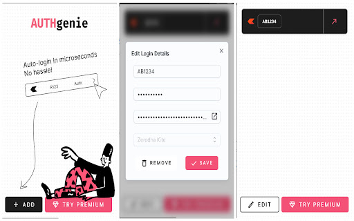 AuthGenie Autologin in one click  from Chrome web store to be run with OffiDocs Chromium online