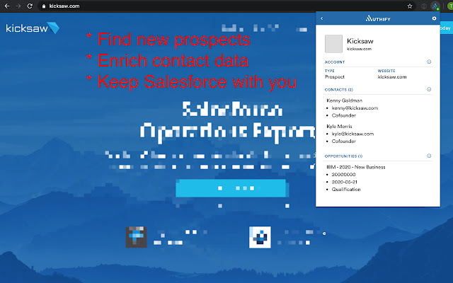 Authify for Salesforce  from Chrome web store to be run with OffiDocs Chromium online