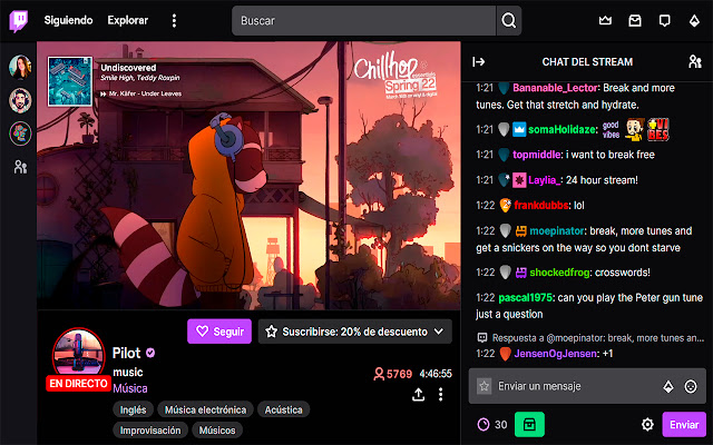 Auto bonificación de Twitch  from Chrome web store to be run with OffiDocs Chromium online