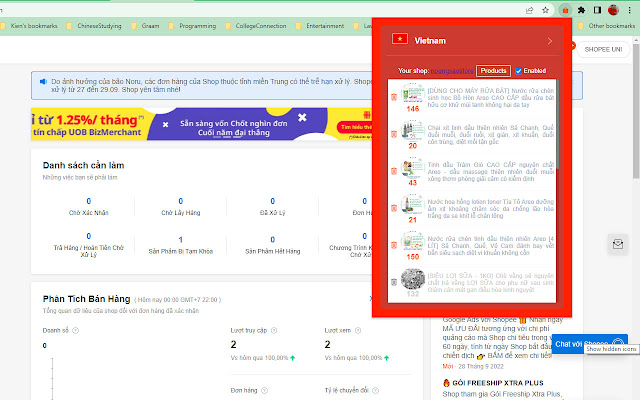 Auto boost Shopee products  from Chrome web store to be run with OffiDocs Chromium online