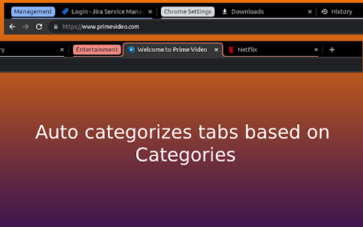 Auto categorize tab to groups  from Chrome web store to be run with OffiDocs Chromium online