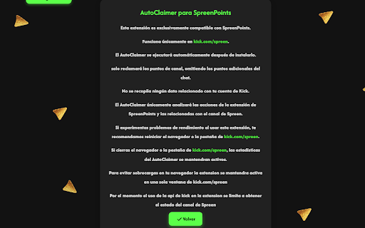 Autoclaimer SpreenPoints  from Chrome web store to be run with OffiDocs Chromium online