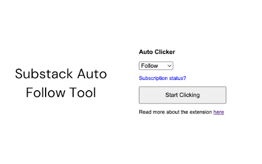 Auto Clicker for Follow Buttons  from Chrome web store to be run with OffiDocs Chromium online