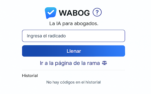 Autocompletado Rama Judicial  from Chrome web store to be run with OffiDocs Chromium online