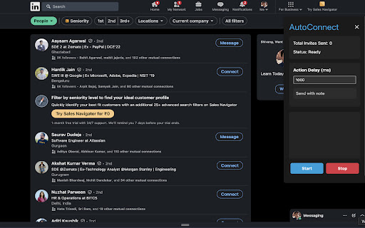 AutoConnect: Automate your connection requests, expand your network.  from Chrome web store to be run with OffiDocs Chromium online