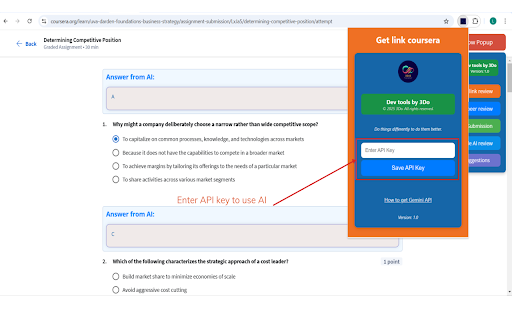 Auto Coursera  from Chrome web store to be run with OffiDocs Chromium online