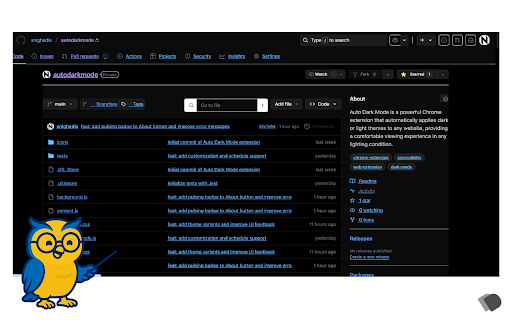 Auto Dark Mode Smart Theme Switcher  from Chrome web store to be run with OffiDocs Chromium online