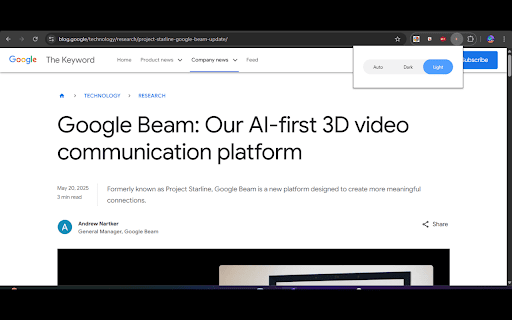 Auto Dark Mode Toggle  from Chrome web store to be run with OffiDocs Chromium online