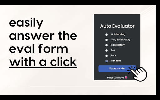 Auto Evaluator Extension  from Chrome web store to be run with OffiDocs Chromium online