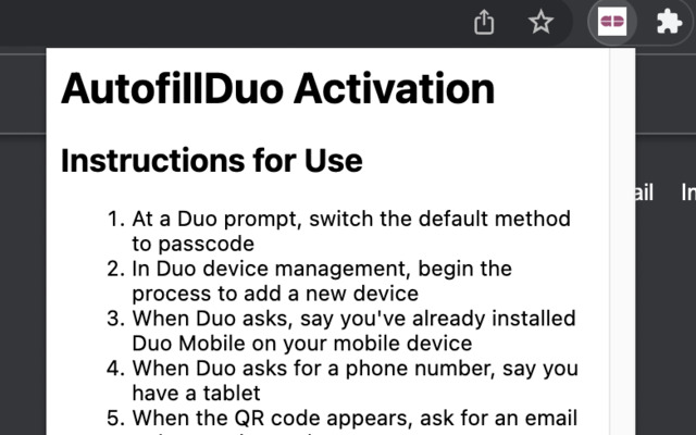 AutofillDuo  from Chrome web store to be run with OffiDocs Chromium online