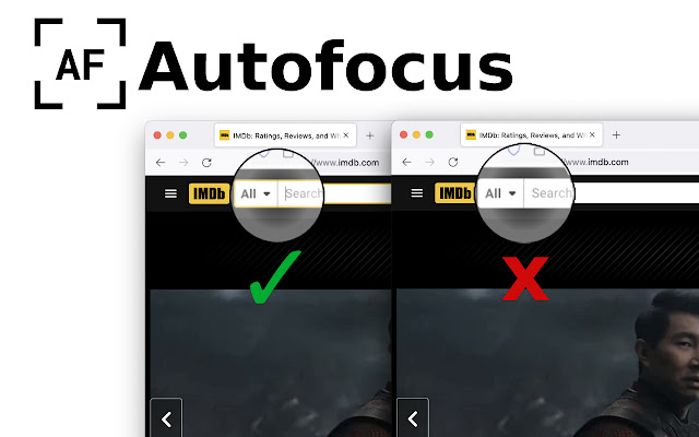 Autofocus  from Chrome web store to be run with OffiDocs Chromium online
