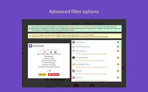 Auto Follow IG Auto Follow and Unfollow  from Chrome web store to be run with OffiDocs Chromium online