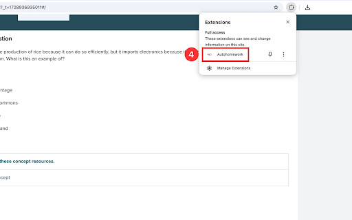 Autohomework  from Chrome web store to be run with OffiDocs Chromium online