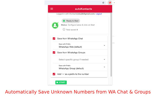 autoKontacts Auto Contacts Saver for Messenger  from Chrome web store to be run with OffiDocs Chromium online