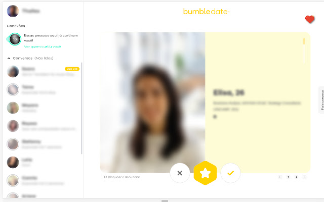 Auto Like Tinder, Bumble e OkCupid  from Chrome web store to be run with OffiDocs Chromium online