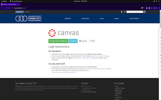 Auto login for SMCCD Canvas  from Chrome web store to be run with OffiDocs Chromium online